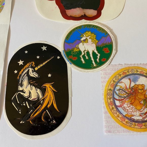 Vintage Bears & Unicorns Stickers Set Lucy Rigg Illuminations & More - Picture 3 of 12